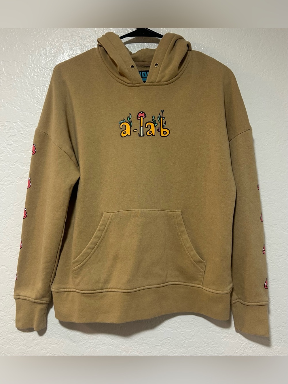 A-Lab Tan Mushroom “Keep Growing” Hoodie